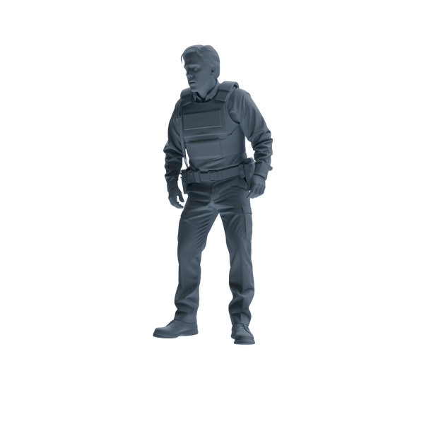 MRY-SFW SSTR129 Miniatures Soldier Model Kit Boston Attack Modern Boston Police Four-Person Tactics Group