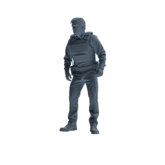 MRY-SFW SSTR129 Miniatures Soldier Model Kit Boston Attack Modern Boston Police Four-Person Tactics Group