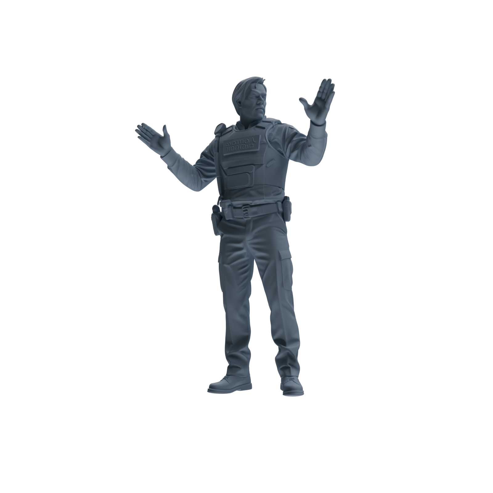 MRY-SFW SSTR123 Miniatures Soldier Model Kit Boston Attack Modern Boston Police Four-Person Reconnaissance Group