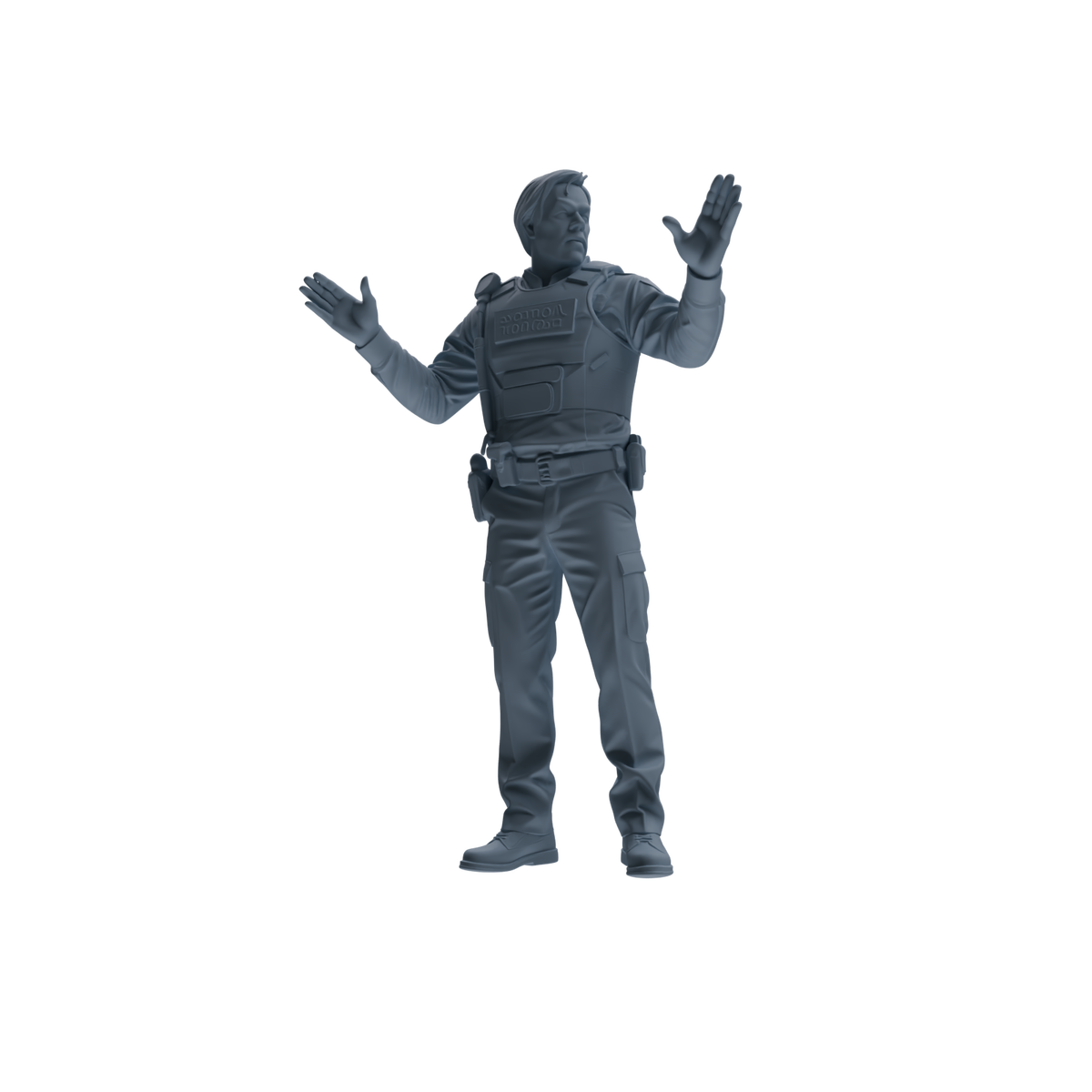 MRY-SFW SSTR123 Miniatures Soldier Model Kit Boston Attack Modern Boston Police Four-Person Reconnaissance Group — detail view 4