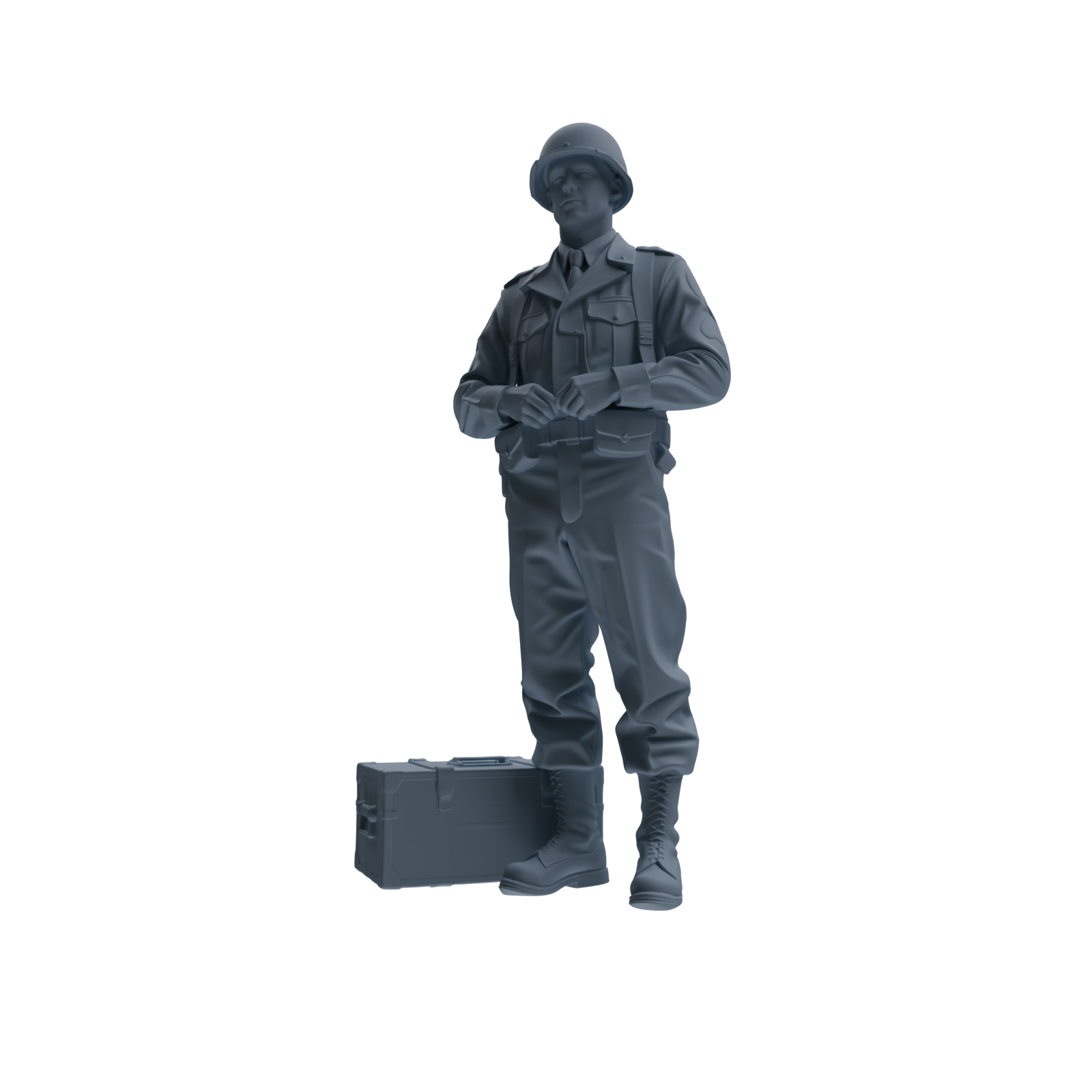 MRY-SFW SSTR228 WWII U.S. Army Logistics Soldier Combat Readiness Four-Person Group
