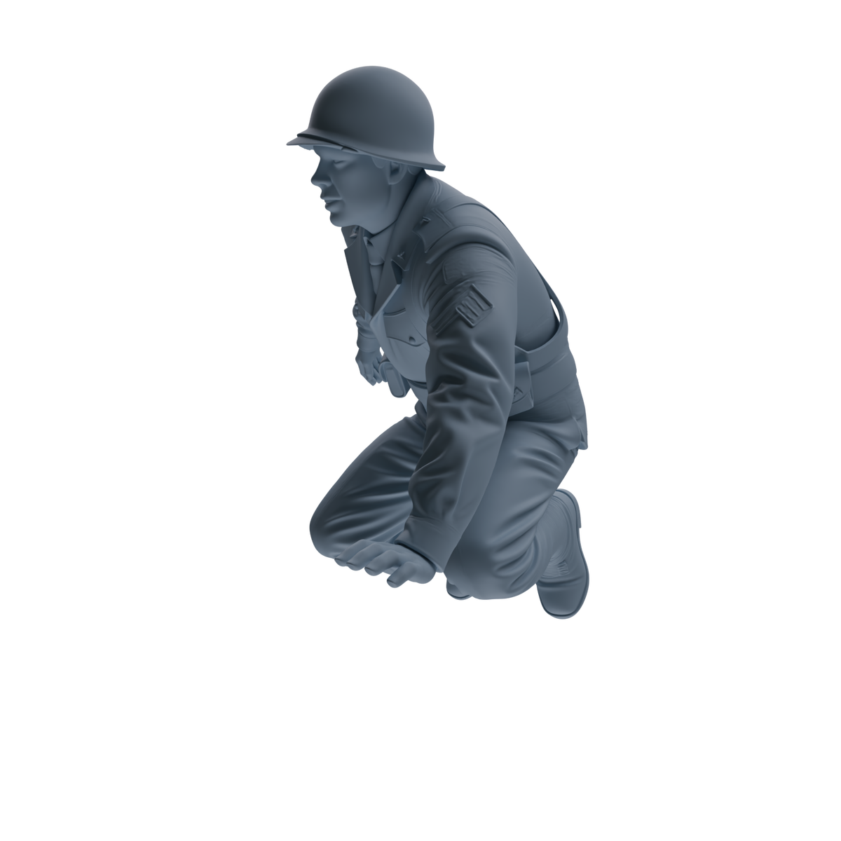 MRY-SFW SSTR229 WWII U.S. Wounded Soldiers Four-Person Group — detail view 4