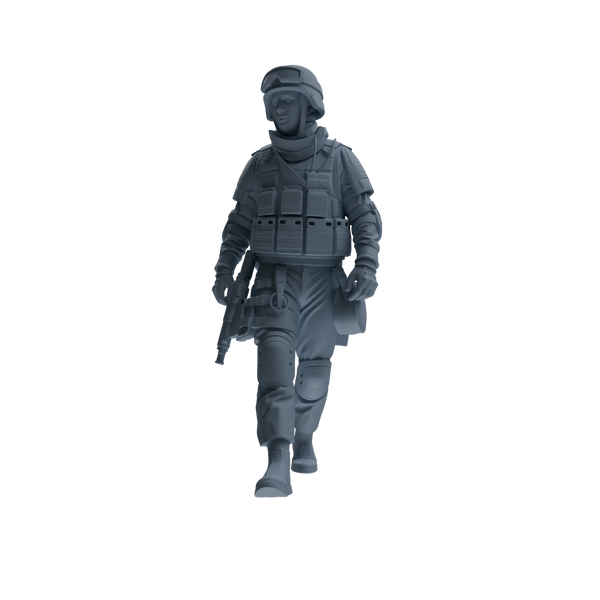 MRY-SFW SSTR330 Modern Counter-Terrorism SWAT Fire Support Operator Foot March 1 Four-Person Group