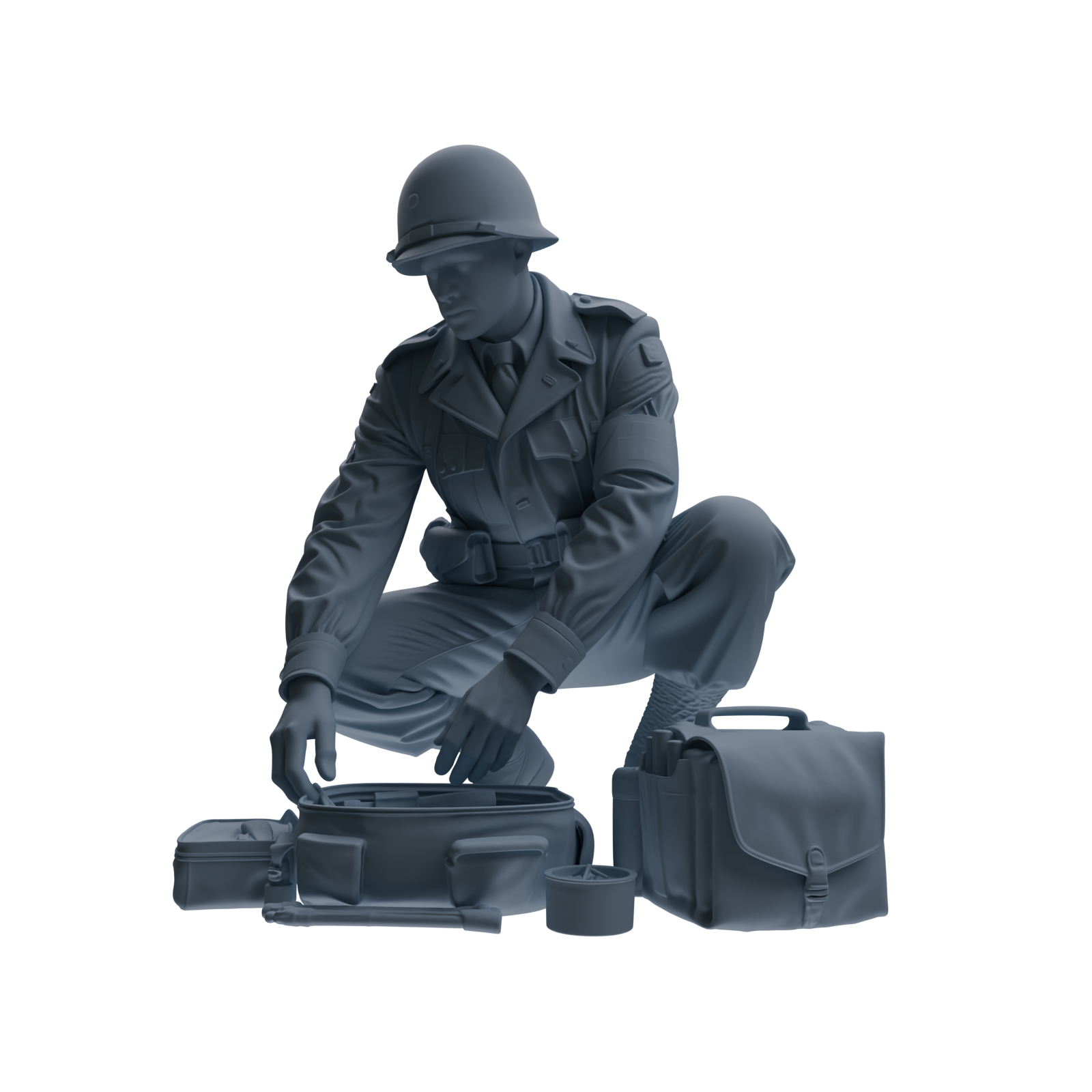 MRY-SFW SSTR230 WWII U.S. Medic Four-Person Group