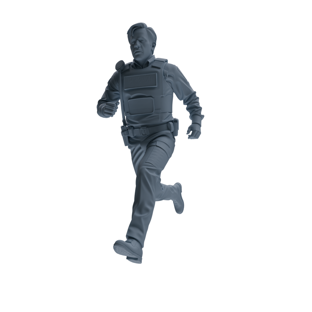 MRY-SFW SSTR113 Miniatures Soldier Model Kit Boston Attack Modern Boston Police Four-Person Arrest Group 2
