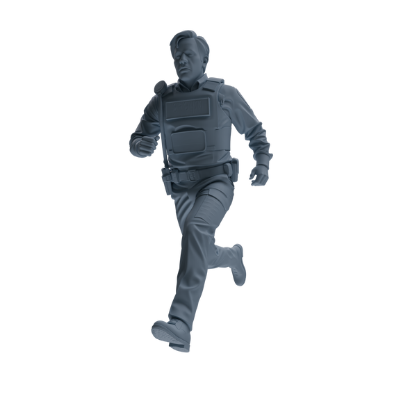 MRY-SFW SSTR113 Miniatures Soldier Model Kit Boston Attack Modern Boston Police Four-Person Arrest Group 2