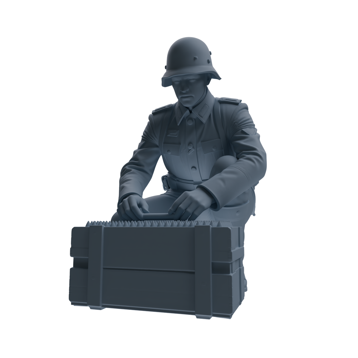 MRY-SFW SSTR219 WWII German Army Logistics Soldier Combat Readiness Four-Person Group — detail view 4