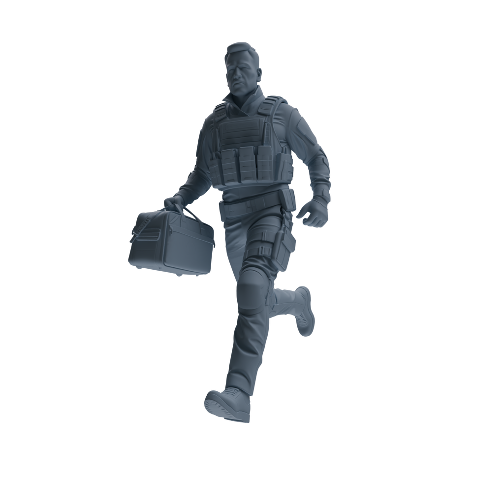 MRY-SFW SSTR120 Miniatures Soldier Model Kit Boston Attack Modern Boston Police Four-Person Rescue Group 2
