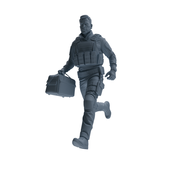 MRY-SFW SSTR120 Miniatures Soldier Model Kit Boston Attack Modern Boston Police Four-Person Rescue Group 2
