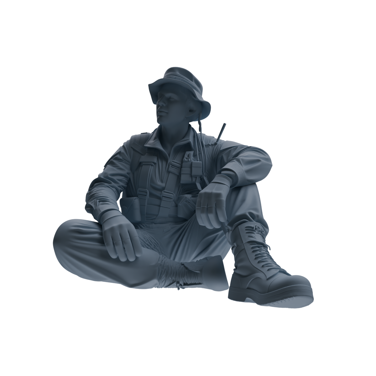 MRY-SFW SSTR142 Miniatures Soldier Model Kit War of Hyenas Modern Canadian Army Four-Person Rest Group — detail view 4