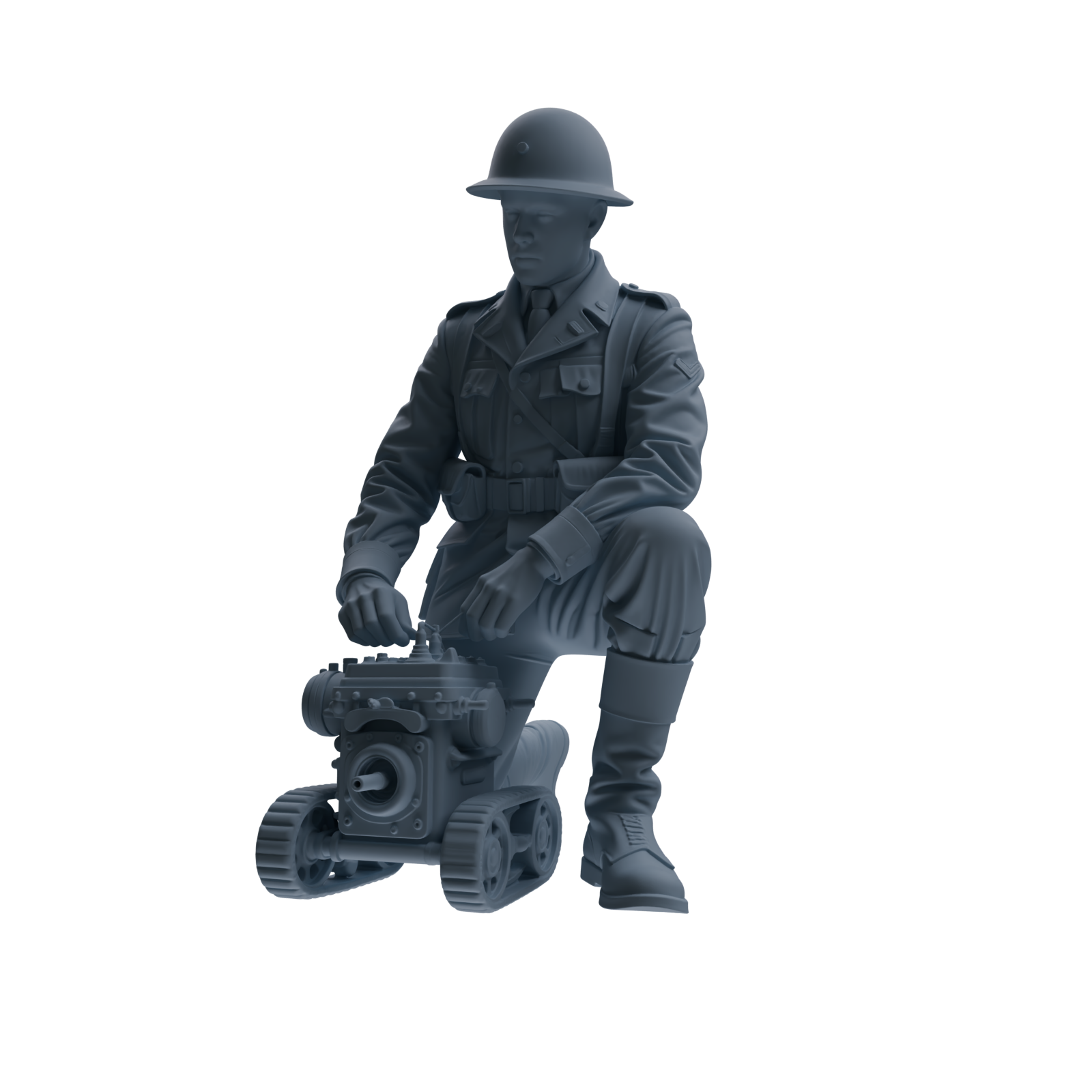 MRY-SFW SSTR221 WWII French Army Logistics Soldier Maintenance Four-Person Group