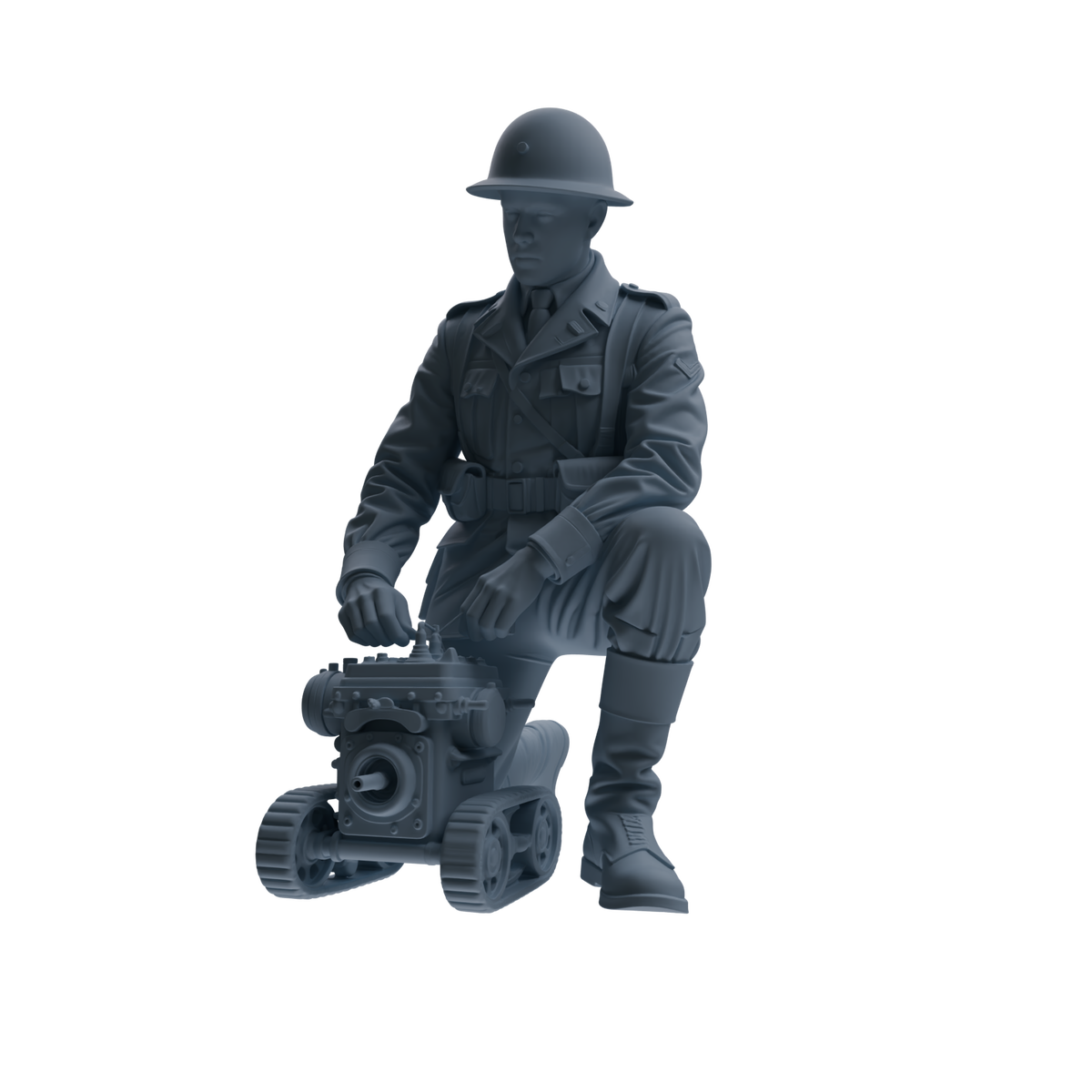 MRY-SFW SSTR221 WWII French Army Logistics Soldier Maintenance Four-Person Group — detail view 4
