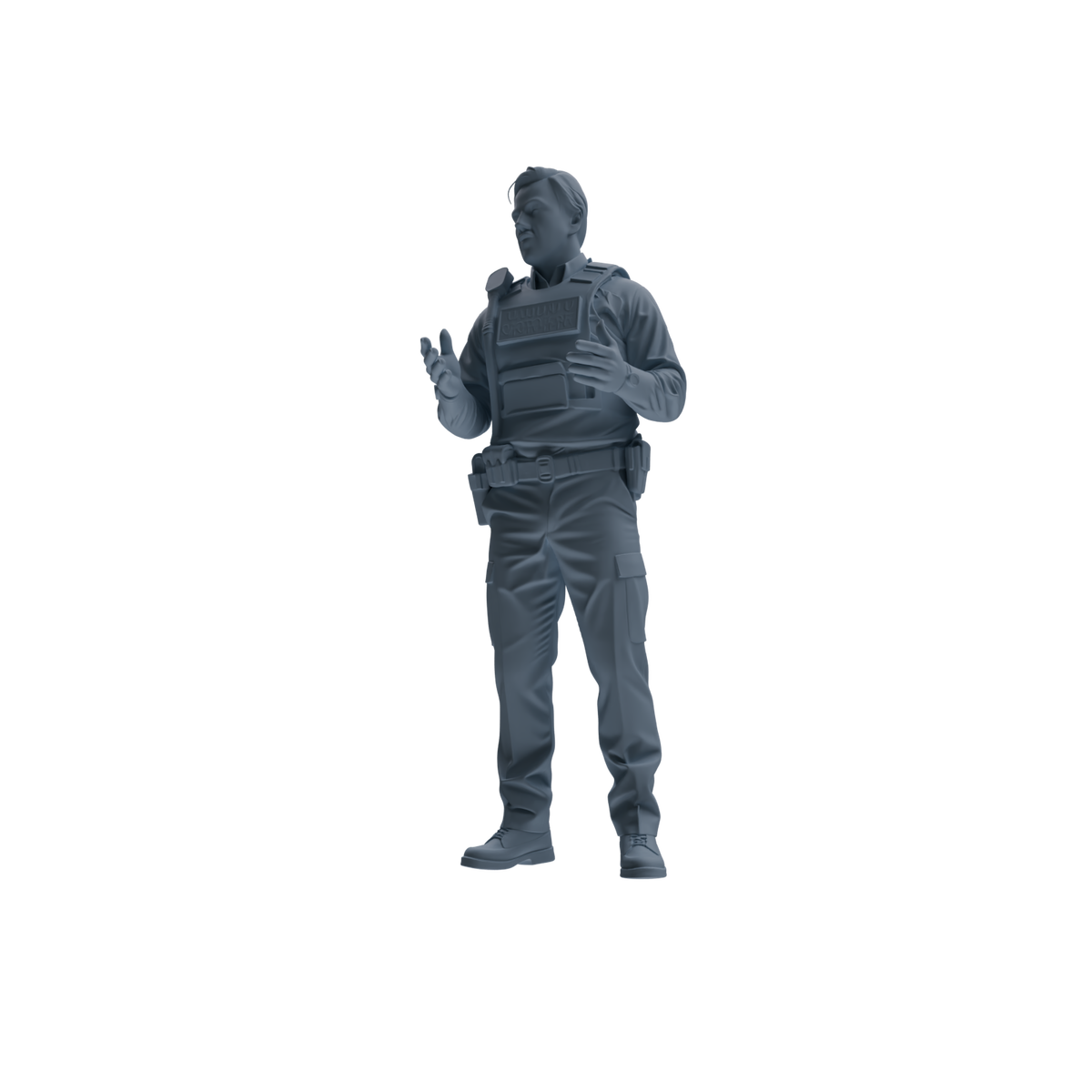 MRY-SFW SSTR115 Miniatures Soldier Model Kit Boston Attack Modern Boston Police Four-Person Conversation Group — detail view 4