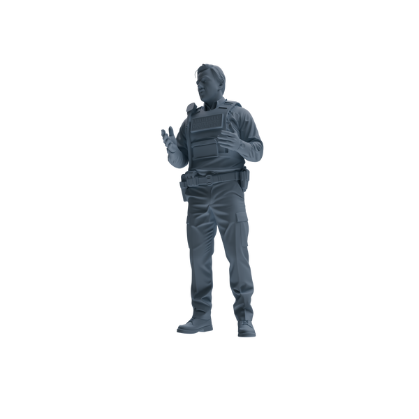 MRY-SFW SSTR115 Miniatures Soldier Model Kit Boston Attack Modern Boston Police Four-Person Conversation Group