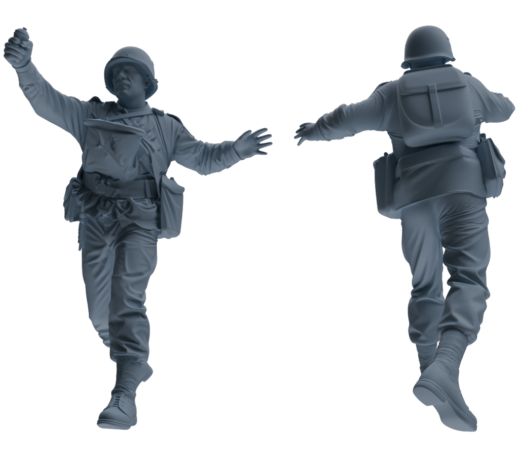 MRY-SFW SSTR072 Miniatures Soldier Model Kit Saving Ryan in Normandy WWII U.S. Army Six-Person Frontline Group