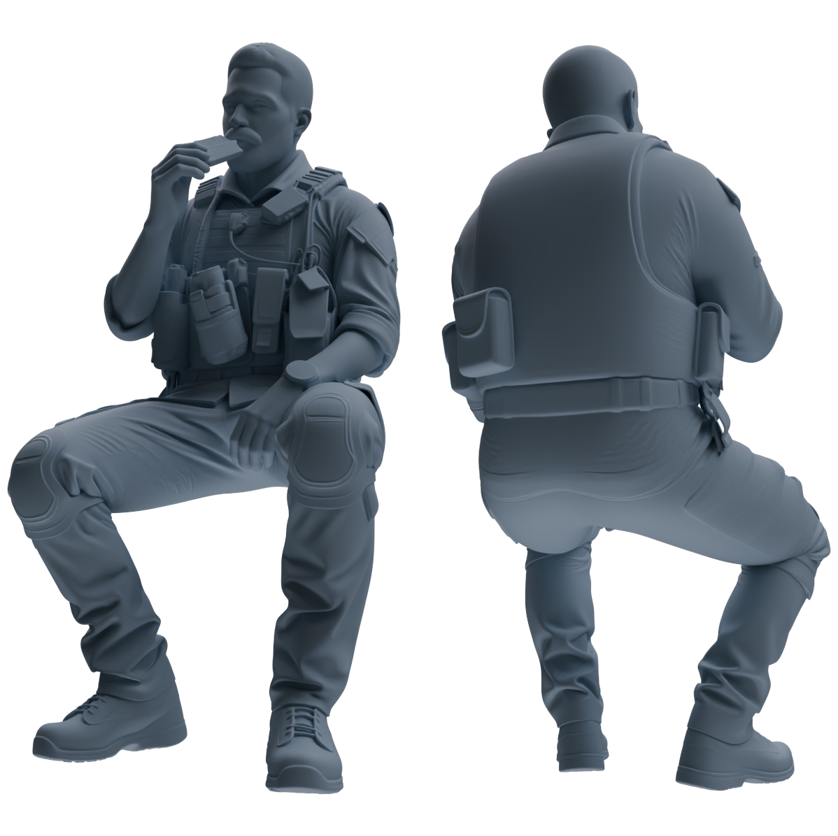 MRY-SFW SSTR012  Miniatures Soldier Model Kit Modern Navy SEAL Six-Person Eating Group