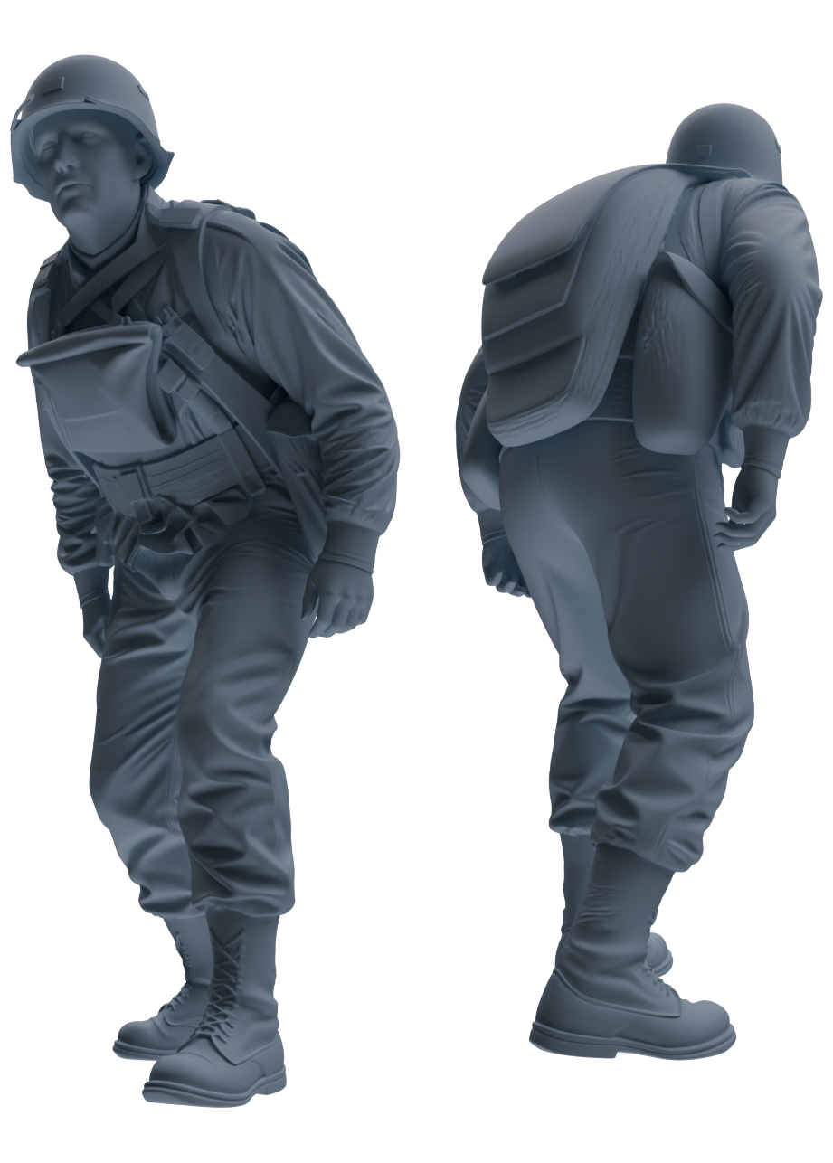 MRY-SFW SSTR077 Miniatures Soldier Model Kit Saving Ryan in Normandy WWII U.S. Army Six-Person Combat Group