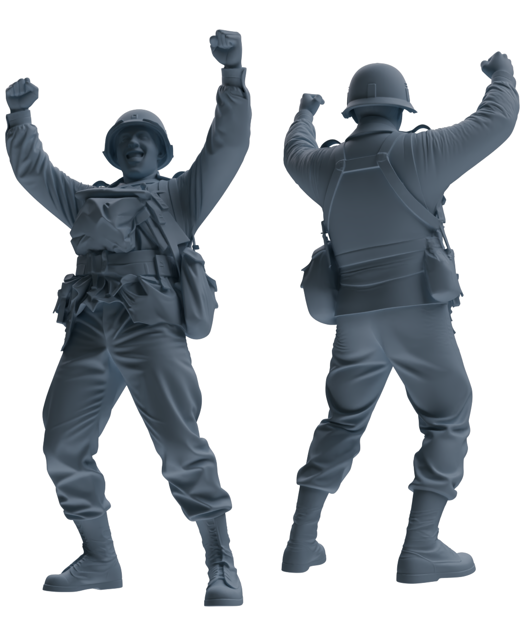 MRY-SFW SSTR073 Miniatures Soldier Model Kit Saving Ryan in Normandy WWII U.S. Army Four-Person Celebrating Group
