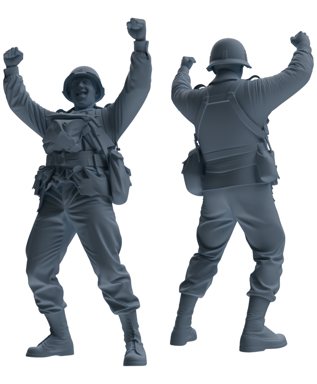 MRY-SFW SSTR073 Miniatures Soldier Model Kit Saving Ryan in Normandy WWII U.S. Army Four-Person Celebrating Group