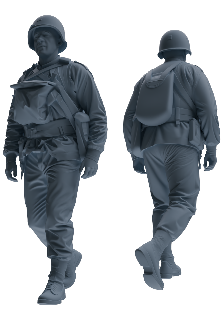 MRY-SFW SSTR076 Miniatures Soldier Model Kit Saving Ryan in Normandy WWII U.S. Army Six-Person Patrol Group