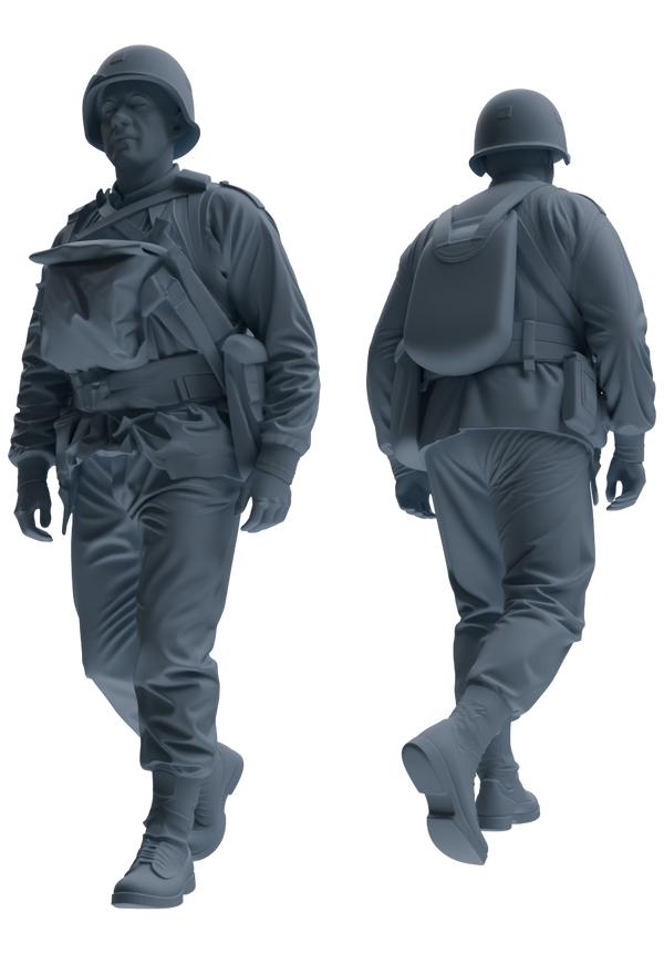 MRY-SFW SSTR076 Miniatures Soldier Model Kit Saving Ryan in Normandy WWII U.S. Army Six-Person Patrol Group