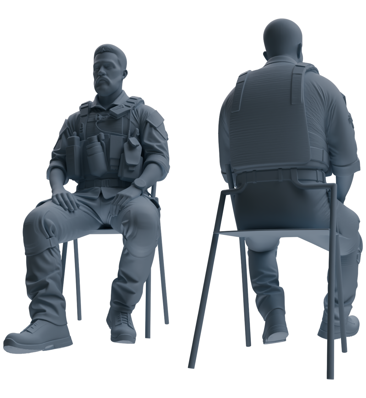 MRY-SFW SSTR021 Miniatures Soldier Model Kit Modern Navy SEAL Six-Person Rest Group
