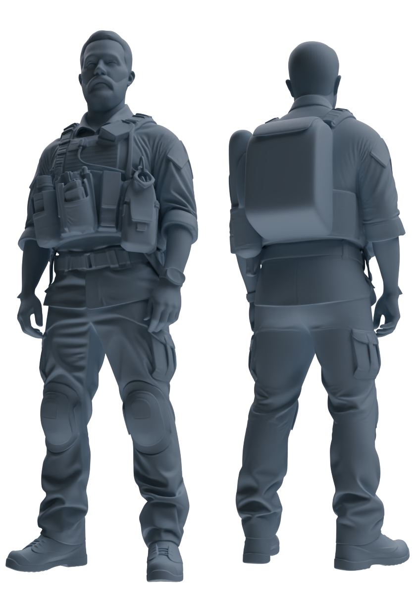 MRY-SFW SSTR025 Miniatures Soldier Model Kit Modern Navy SEAL Six-Person Guard Duty Group