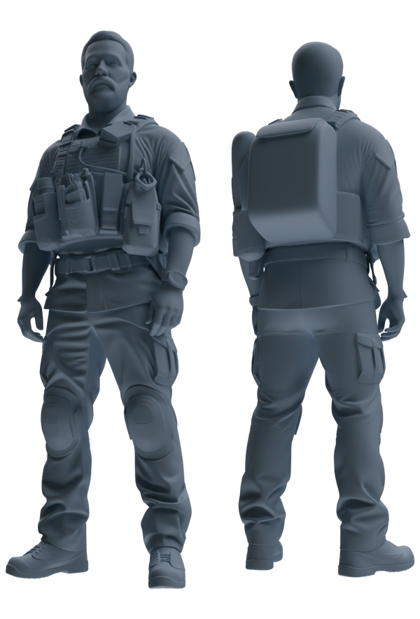 MRY-SFW SSTR025 Miniatures Soldier Model Kit Modern Navy SEAL Six-Person Guard Duty Group