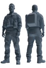 MRY-SFW SSTR025 Miniatures Soldier Model Kit Modern Navy SEAL Six-Person Guard Duty Group