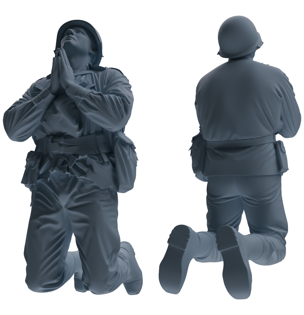 MRY-SFW SSTR071 Miniatures Soldier Model Kit Saving Ryan in Normandy WWII U.S. Army Six-Person Praying Group