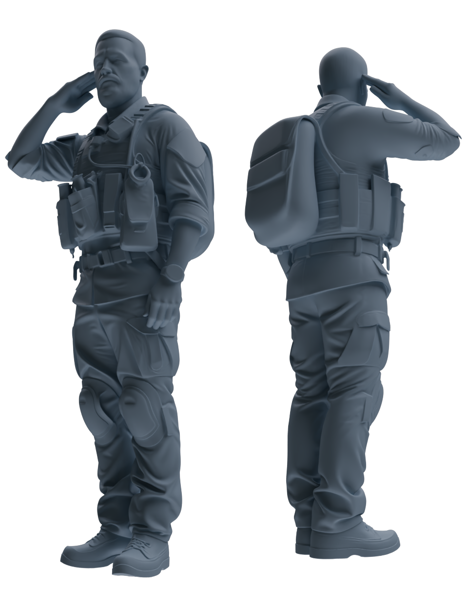 MRY-SFW SSTR013 Miniatures Soldier Model Kit Modern Navy SEAL Six-Person Saluting Group