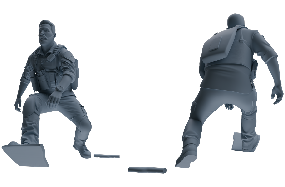 MRY-SFW SSTR008  Modern Navy SEAL Six-Person Obstacle Crossing Group