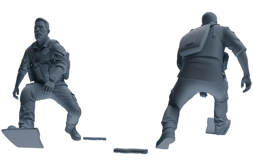 MRY-SFW SSTR008  Modern Navy SEAL Six-Person Obstacle Crossing Group