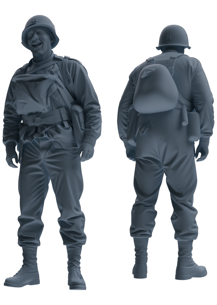 MRY-SFW SSTR065 Miniatures Soldier Model Kit Saving Ryan in Normandy WWII U.S. Army Six-Person Singing Group