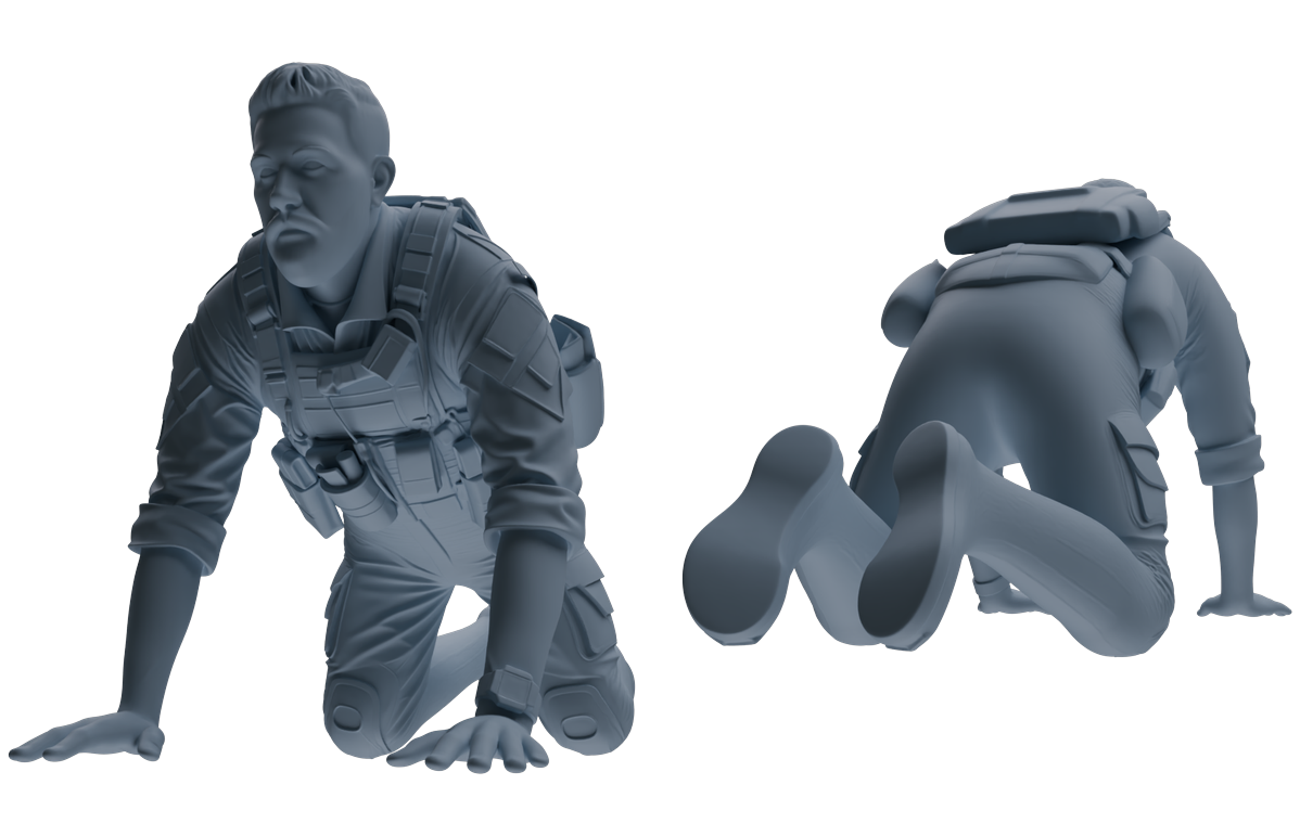 MRY-SFW SSTR023 Miniatures Soldier Model Kit Modern Navy SEAL Six-Person Training Group