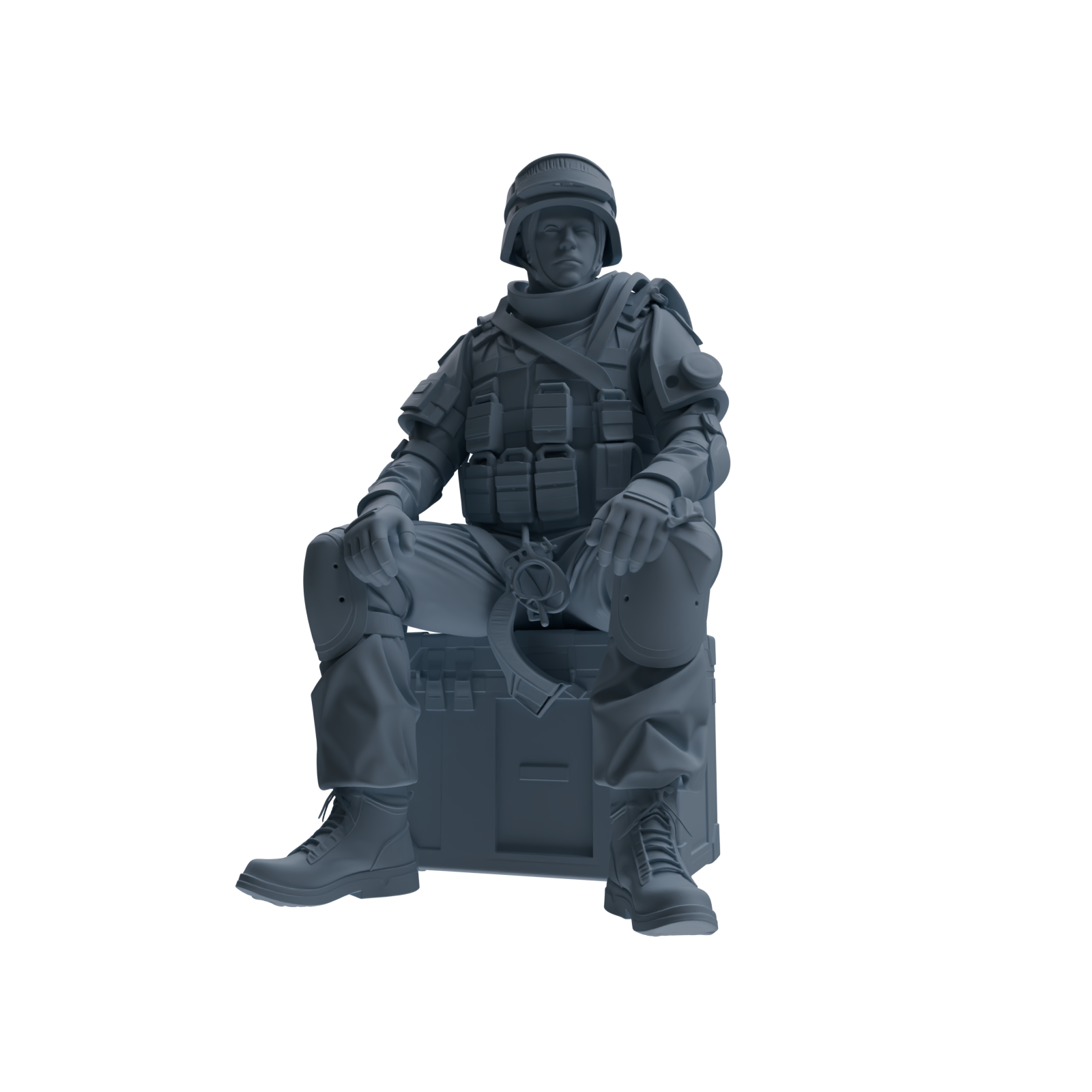 MRY-SFW SSTR332 Modern Counter-Terrorism SWAT Fire Support Operator Rest 2 Four-Person Group