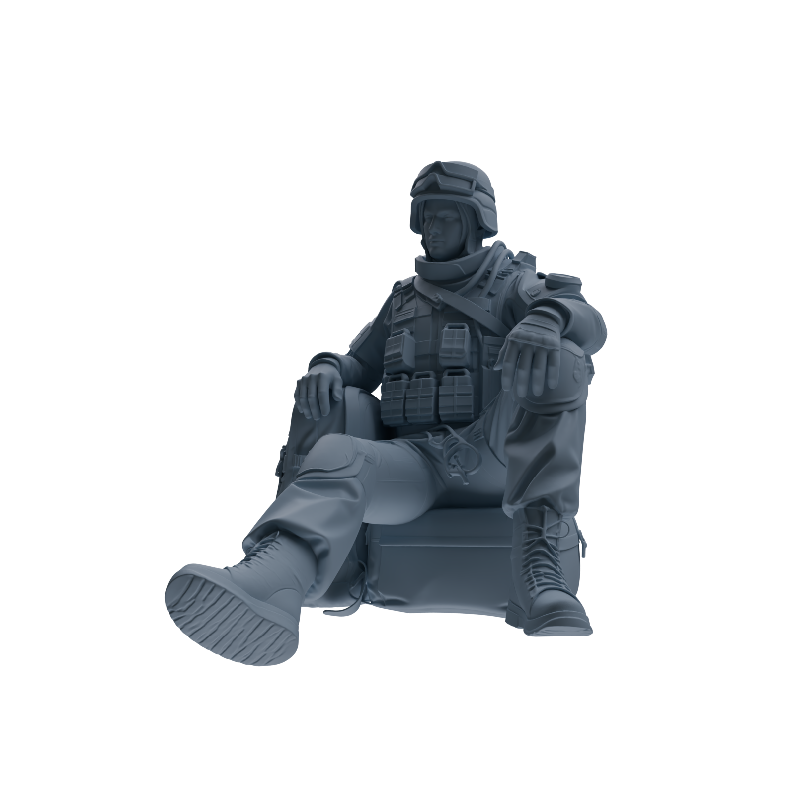 MRY-SFW SSTR333 Modern Counter-Terrorism SWAT Fire Support Operator Rest 3 Four-Person Group