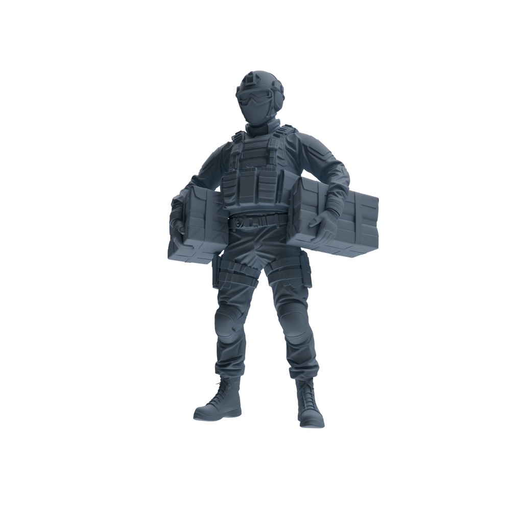 MRY-SFW SSTR344 Modern American Mercenary Carrying Four-Person Group