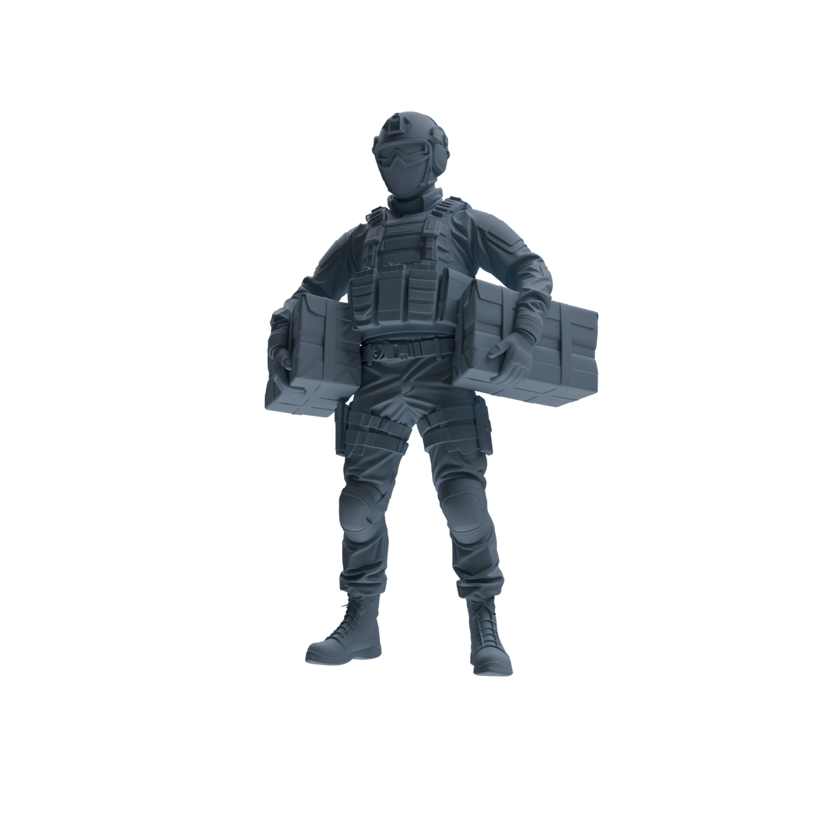 MRY-SFW SSTR344 Modern American Mercenary Carrying Four-Person Group — detail view 4