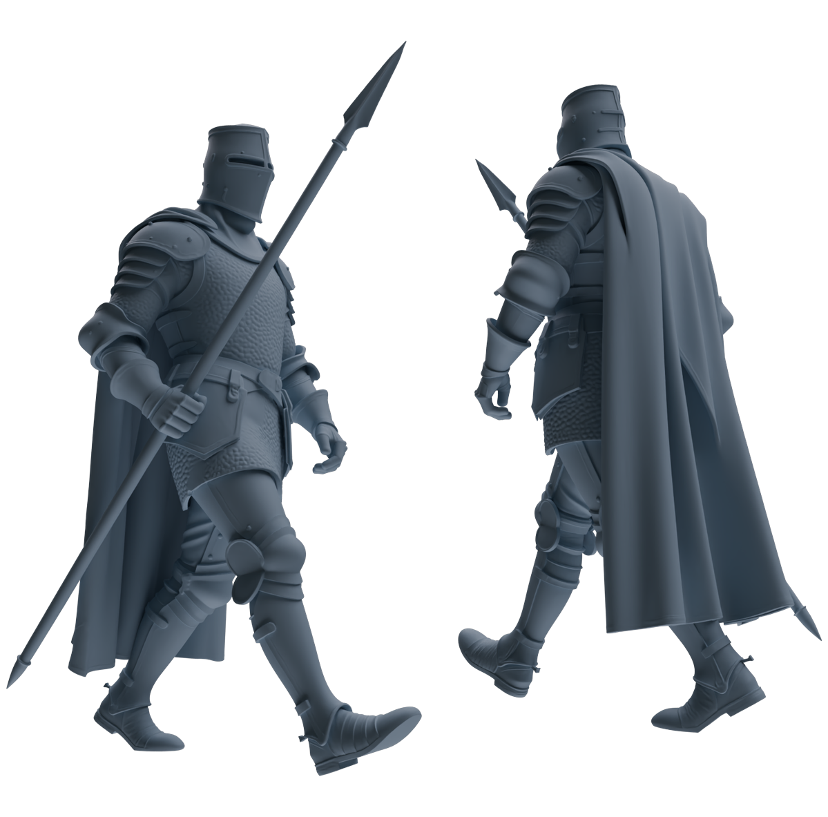 MRY-SFW SSTR087 Miniatures Soldier Model Kit Medieval Knight Five-Person Escort Group