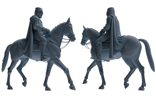 MRY-SFW SSTR089 Miniatures Soldier Model Kit Medieval Knight Four-Person Horseback Riding Group