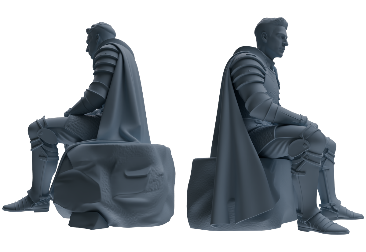 MRY-SFW SSTR078 Miniatures Soldier Model Kit Medieval Knight Without Helmet Five-Person Conversation Group