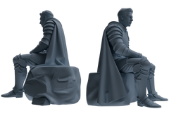 MRY-SFW SSTR078 Miniatures Soldier Model Kit Medieval Knight Without Helmet Five-Person Conversation Group