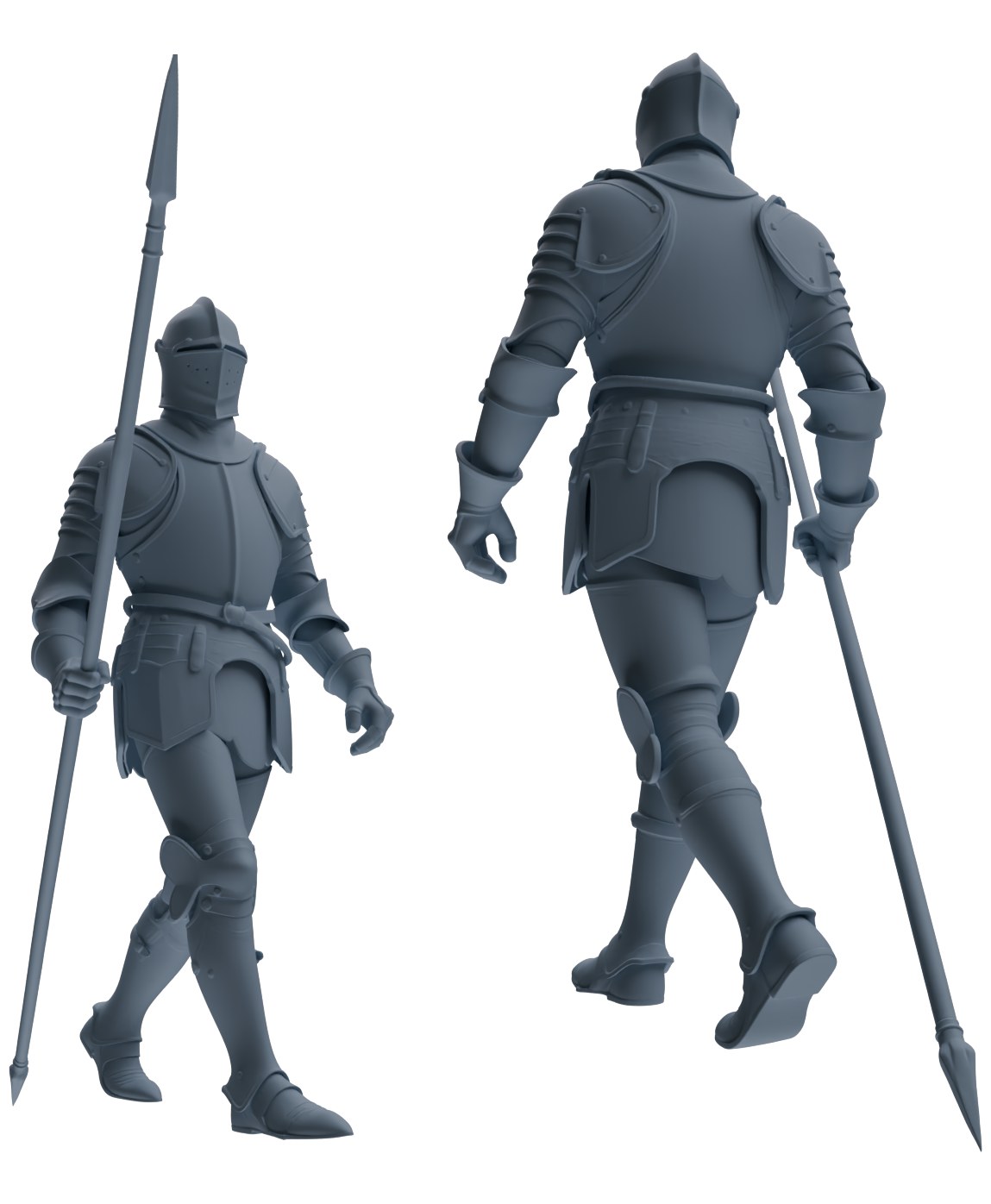 MRY-SFW SSTR094 Miniatures Soldier Model Kit Medieval Knight Six-Person Marching Group