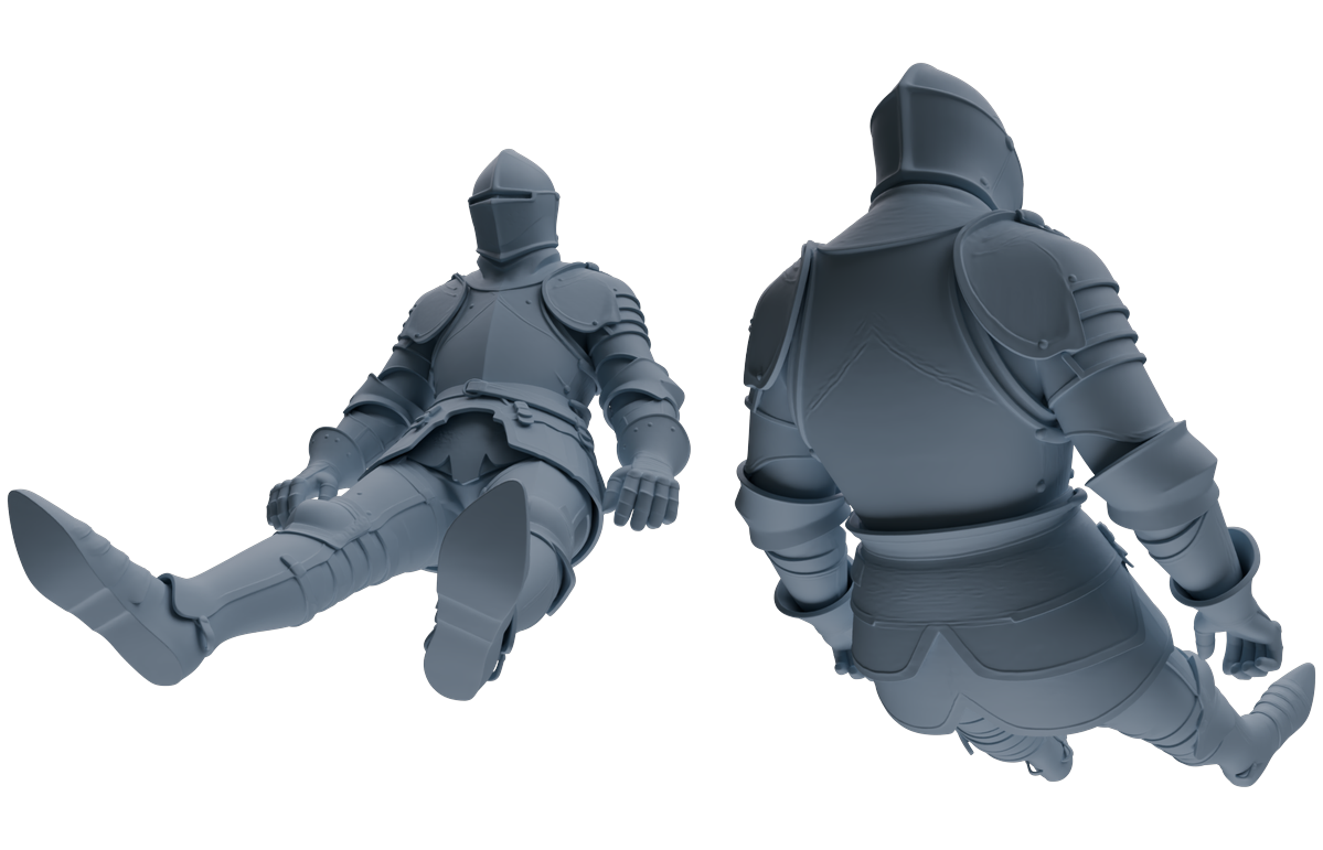 MRY-SFW SSTR095 Miniatures Soldier Model Kit Medieval Knight Six-Person Rest Group 2