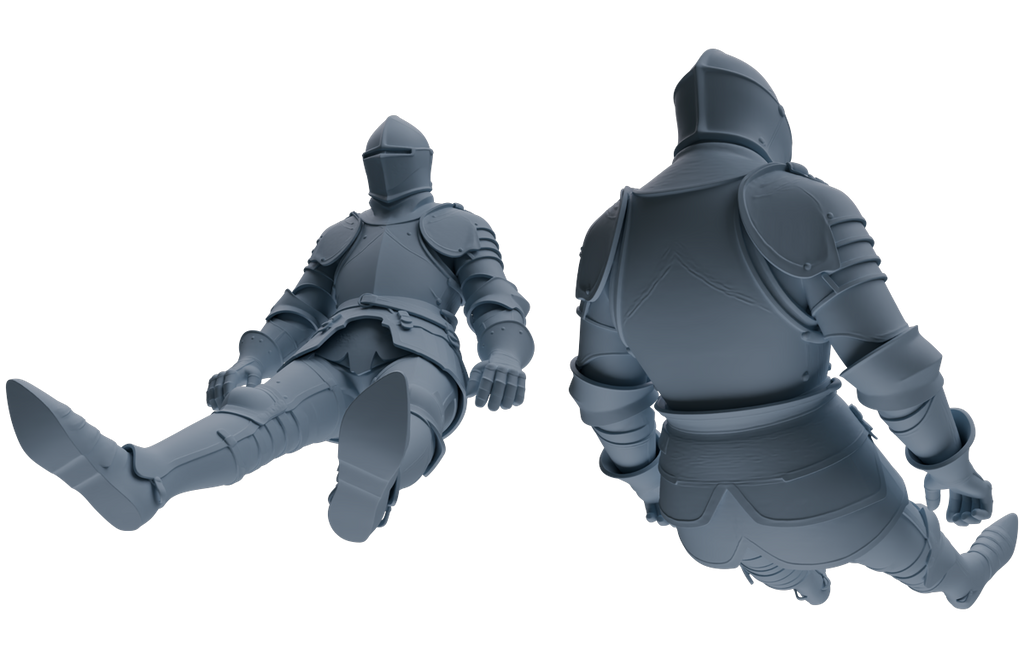 MRY-SFW SSTR095 Miniatures Soldier Model Kit Medieval Knight Six-Person Rest Group 2