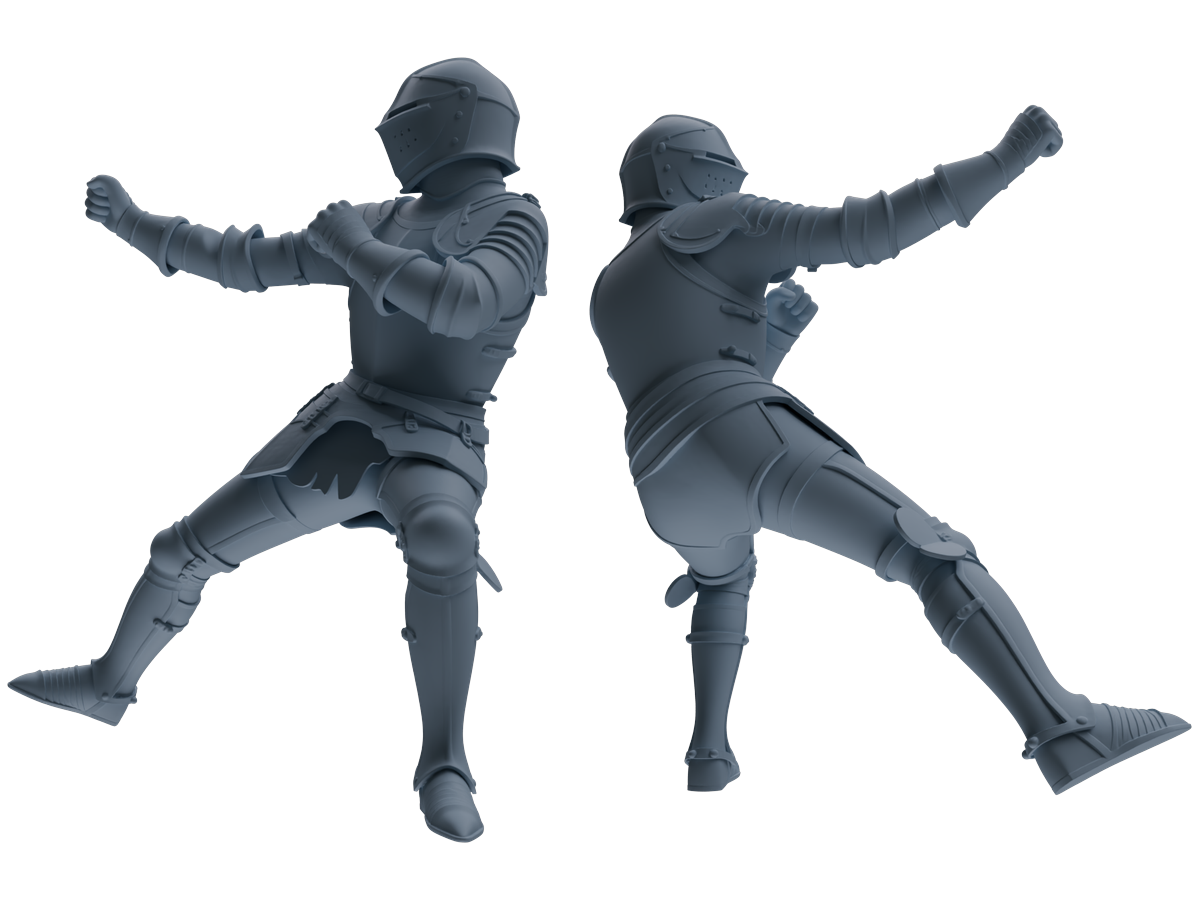 MRY-SFW SSTR098 Miniatures Soldier Model Kit Medieval Knight Six-Person Battle Group
