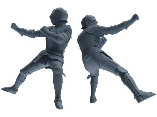 MRY-SFW SSTR098 Miniatures Soldier Model Kit Medieval Knight Six-Person Battle Group