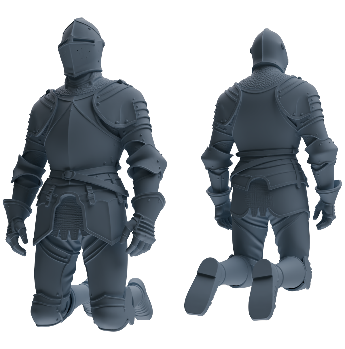MRY-SFW SSTR097 Miniatures Soldier Model Kit Medieval Knight Six-Person Reprimand Group