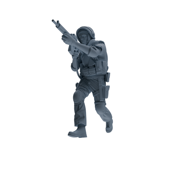 MRY-SFW SSTR322 Modern Counter-Terrorism SWAT Shield Bearer Combat Four-Person Group